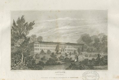Stafford - Asyl: gravering, nd [c 1830] af Frederick Calvert