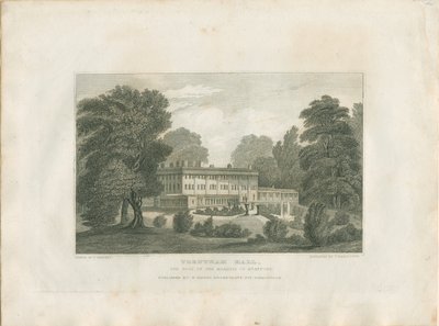 Trentham Hall: gravering, nd [c 1830] (tryk) af Frederick Calvert