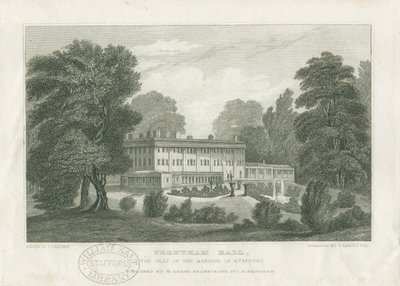 Trentham Hall: gravering, nd [c 1830] (tryk) af Frederick Calvert