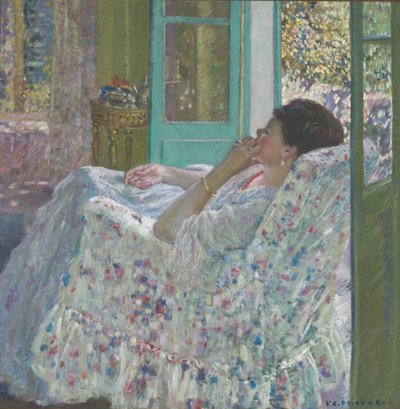 Eftermiddag - Yellow Room af Frederick Carl Frieseke