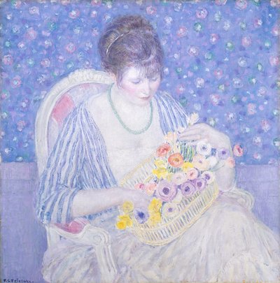 Blomsterkurven, c.1913-17 af Frederick Carl Frieseke