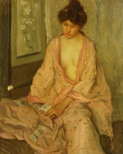 Den lyserøde kimono af Frederick Carl Frieseke