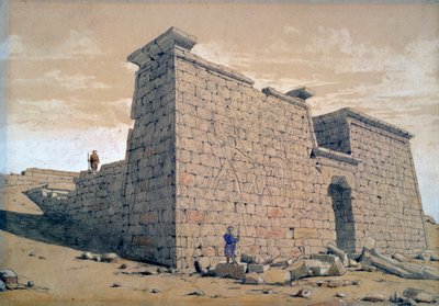 Templet, Nubia, Egypten, 1824 af Frederick Catherwood