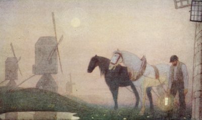 Kvækernes helgener: The Voice of the Silence (farvelitografi) af Frederick Cayley Robinson