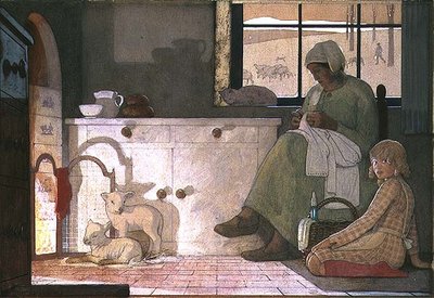 Undersøgelse til "The Foster Mother af Frederick Cayley Robinson
