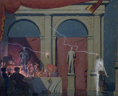 Tyltyl forvandler diamanten i The Palace of Luxury, 1911 af Frederick Cayley Robinson