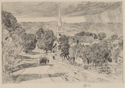 A Vermont Village, 1923. af Frederick Childe Hassam
