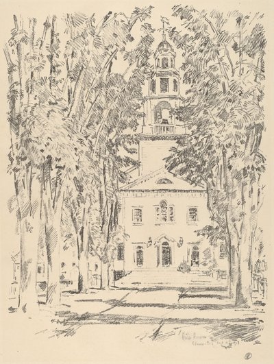 Colonial Church, Gloucester, 1918. af Frederick Childe Hassam