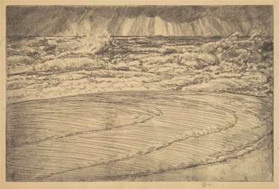 Heavy Surf, High Tide, Easthampton, 1920. af Frederick Childe Hassam