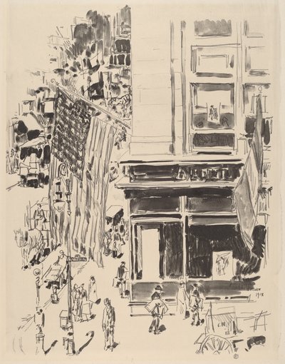 Lafayette Street, 1918. af Frederick Childe Hassam