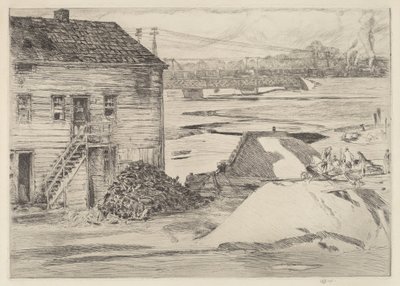 Lavvande, Cos Cob Bridge, 1915. af Frederick Childe Hassam
