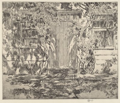Old Doorway, Easthampton, 1920. af Frederick Childe Hassam