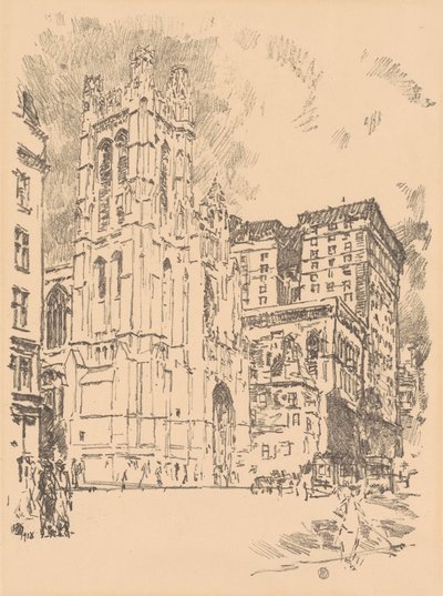 St. Thomas, New York, 1918. af Frederick Childe Hassam