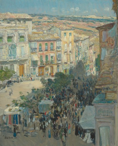Udsigt over en sydfransk by, 1910. af Frederick Childe Hassam