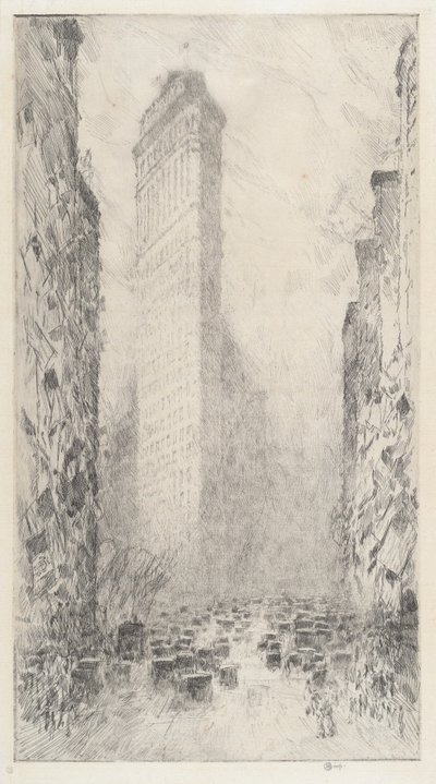 Washingtons fødselsdag - Fifth Avenue & 23rd Street, 1916. af Frederick Childe Hassam