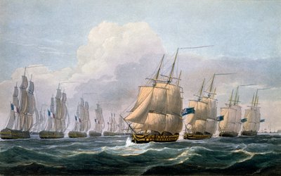 Kaptajn Beresford i HMS Theseus leder sin eskadron af skibe fra 