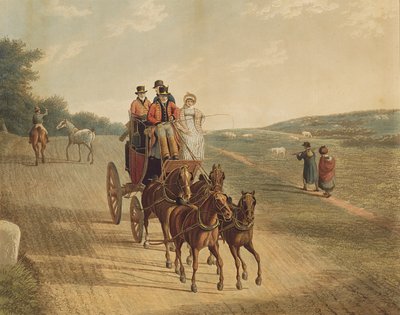 Postvogn, 1819 af Frederick Christian Lewis