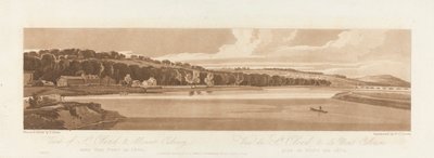 Udsigt over St. Cloud og Mt. Calvary taget fra Pont de Seve 1802; Plade 18 fra Views in Paris, Emanuel Volume-sporingen af pladen B1981.25.2627 af Frederick Christian Lewis the Elder