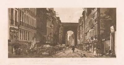 Udsigt over porten til St. Denis af Frederick Christian Lewis the Elder