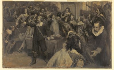 Scene i Parlamentet, 2. marts 1629 af Frederick Coffay Yohn