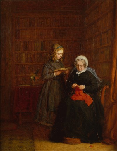 Portræt af fru Hearne og hendes grandniece Fanny Sowman af Frederick Daniel Hardy