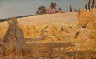 The Cut Corn (olie på plade) af Frederick George Cotman