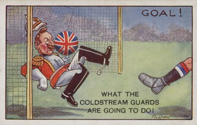 Coldstream-vagt sparker et mål mod Kaiser af Frederick George Lewin