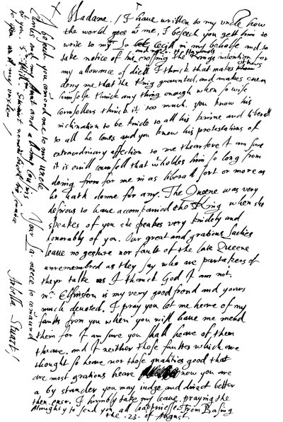 Brev af Arabella Stuart til grevinden af Shrewsbury, slutningen af det 16. - begyndelsen af det 17. århundrede 1865. af Frederick George Netherclift