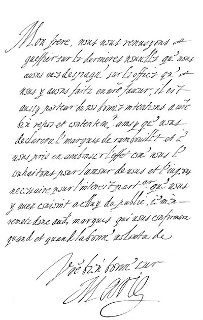 Brev af Marie de Medici til hertugen af Savoyen, slutningen af det 16. - begyndelsen af det 17. århundrede 1865. af Frederick George Netherclift