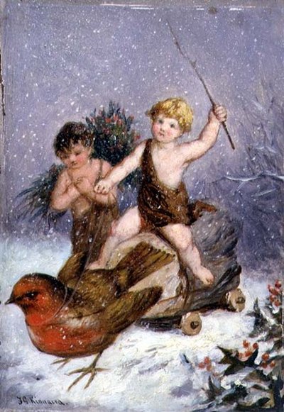 De fire årstider: vinter (olie om bord) af Frederick Gerald Kinnaird