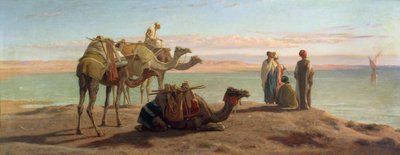 Venter på båden, Suezbugten, 1872 af Frederick Goodall