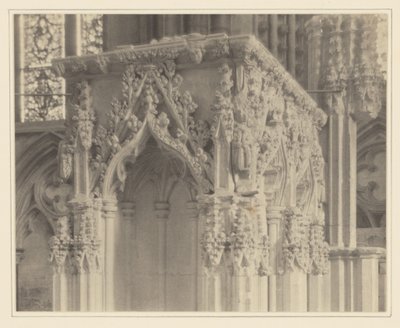 [Lincoln-katedralen, detalje af bærbart skrin]. af Frederick H. Evans
