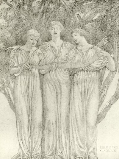 Feerne (print) af Frederick Hamilton Jackson