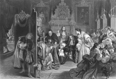 James II modtog nyheder om landingen af Prinsen af Orange, c1890 af Frederick Heath
