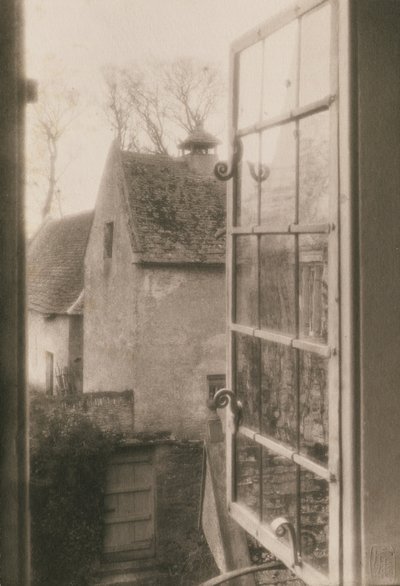 Fra et vindue på Kelmscott Manor, 1896 (platintryk) af Frederick Henry Evans
