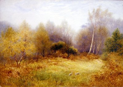 Kaniner i en skovlysning (akvarel på papir) af Frederick Henry Evans