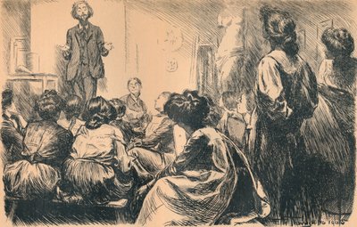 Vores aftenkunstundervisning er begyndt, 1905 af Frederick Henry Townsend