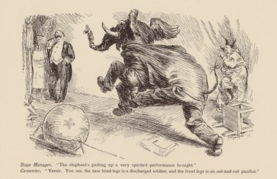 Pantomime-elefant (litografi) af Frederick Henry Townsend