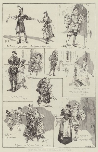 Den nye opera, The Yeomen of the Guard, på Savoy Theatre af Frederick Henry Townsend