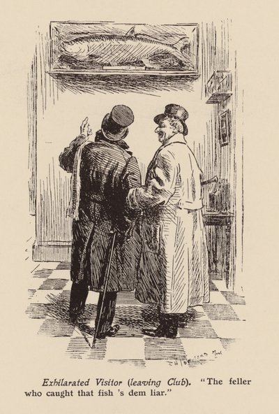 "Fyren, der fangede den fisk, er en løgner" (litografi) af Frederick Henry Townsend