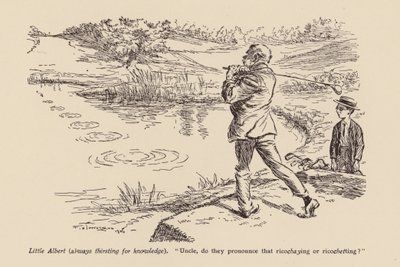 "Onkel, udtaler man det Ricoshaying eller Ricochetting" (litografi) af Frederick Henry Townsend