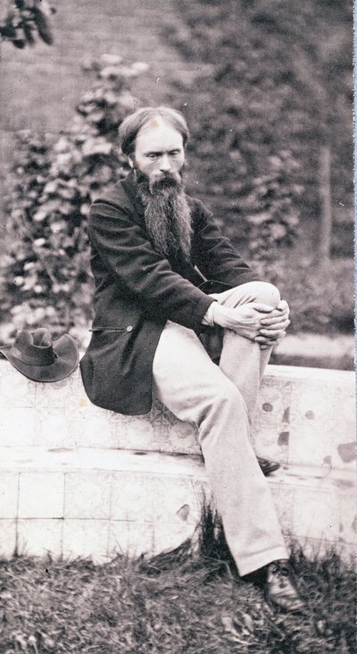 Portræt af Sir Edward Burne-Jones (1833-98) (sepia foto) af Frederick Hollyer