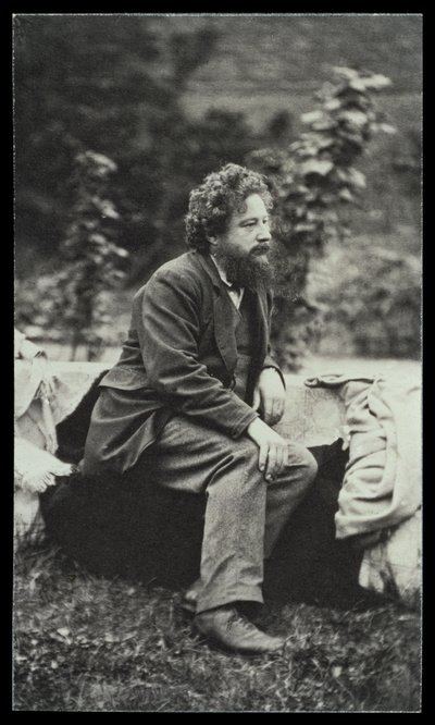 Portrætfotografi af William Morris (1834-96) af Frederick Hollyer (1837-1933) (sepiafoto) af Frederick Hollyer