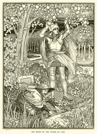 Floden af Livets Vand (gravering) af Frederick Hurten Rhead