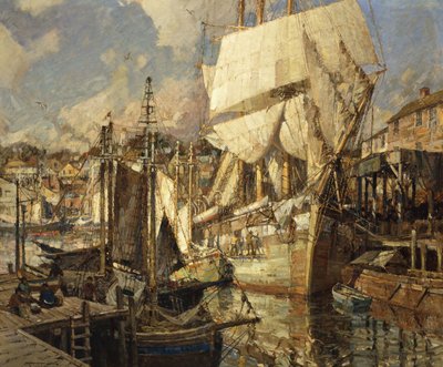 Cadiz Saltskib, Gloucester Havn af Frederick John Mulhaupt