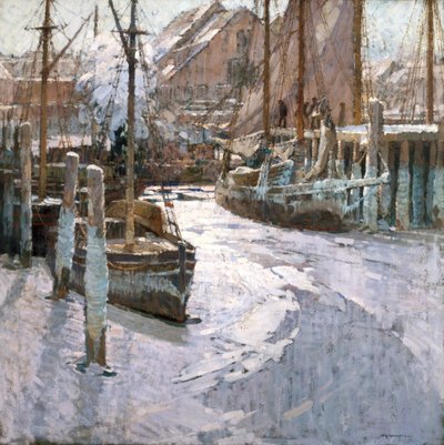 Ice Bound Vessels (olie på lærred) af Frederick John Mulhaupt