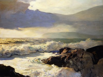 Regn skyer og hav af Frederick Judd Waugh