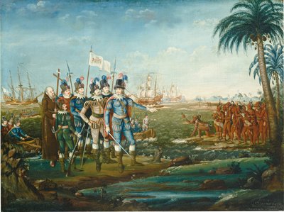 Første landing af Christopher Columbus, 18001805. af Frederick Kemmelmeyer