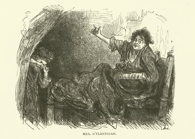 Fru OFlannigan, drevet til at drikke, efter at hendes søn kom i fængsel af Frederick L. Bernard