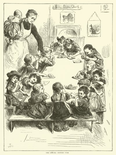 Vuggestuen - middagstid af Frederick L. Bernard